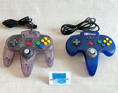 Nintendo N64 Hori Commander Controller Midnight Blue Turbo Function & +1 Purple