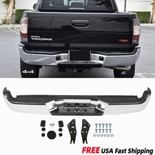 Complete Rear Step Bumper Assembly Chrome For 2005-2015 Toyota Tacoma Pickup