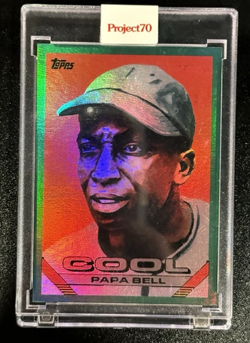 Cool Papa Bell Topps Project 70 #916 by Jacob Rochester LE Rainbow Foil 69/70