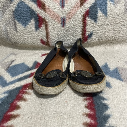 Saint Laurent YSL Espadrilles Black Canvas Flats Size EU 37.5 US 7 - Picture 3 of 11