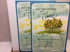 BLUE MOUNTAIN ARTS ENCOURAGEMENT GREETING CARDS New w/Envelope LOT 2 "One day.."