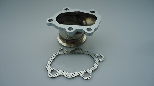 T25 T28 5 bolt to 2.5" 63mm vband stainless steel turbo flange adapter + gasket - Photo 1 sur 7