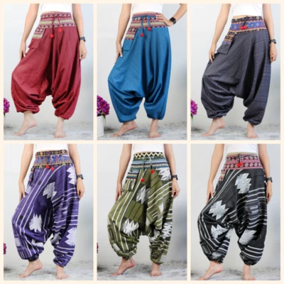 Große Haremshose Damen Herren Aladinhose Yoga Goa Baggy Pluderhose - Bild 1 von 4