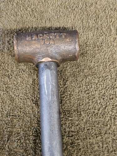 2 Hackett copper Brass sledge Hammer Mallet 1.5 3 Lb Non Sparking Body Metal - Picture 3 of 11