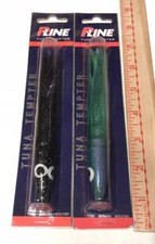 (2) P-Line Tuna Tempter 6.5” 2.5oz Trolling Lures Squid Hoochies Dorado Sailfish