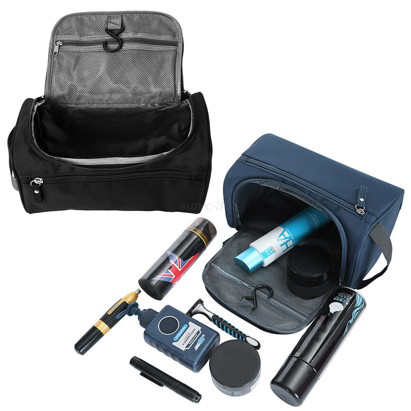 Mens Travel Wash Bag Hanging Toiletry Large Capacity Shaving Gym Makeup