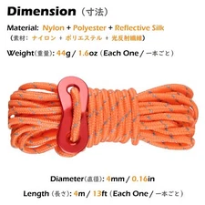 Aluminum Tent Stakes Pegs & Reflective Guylines with Tent Cord Tensioners for...