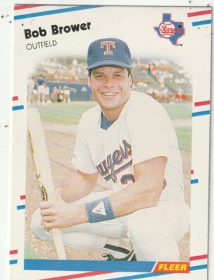 FREE SHIPPING-MINT-1988 Fleer Bob Brower #461 RANGERS PLUS BONUS  CARDS