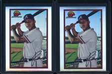Lot of (2) CRISTIAN PACHE 2019 Bowman Chrome 1989 30th Anniversary Braves