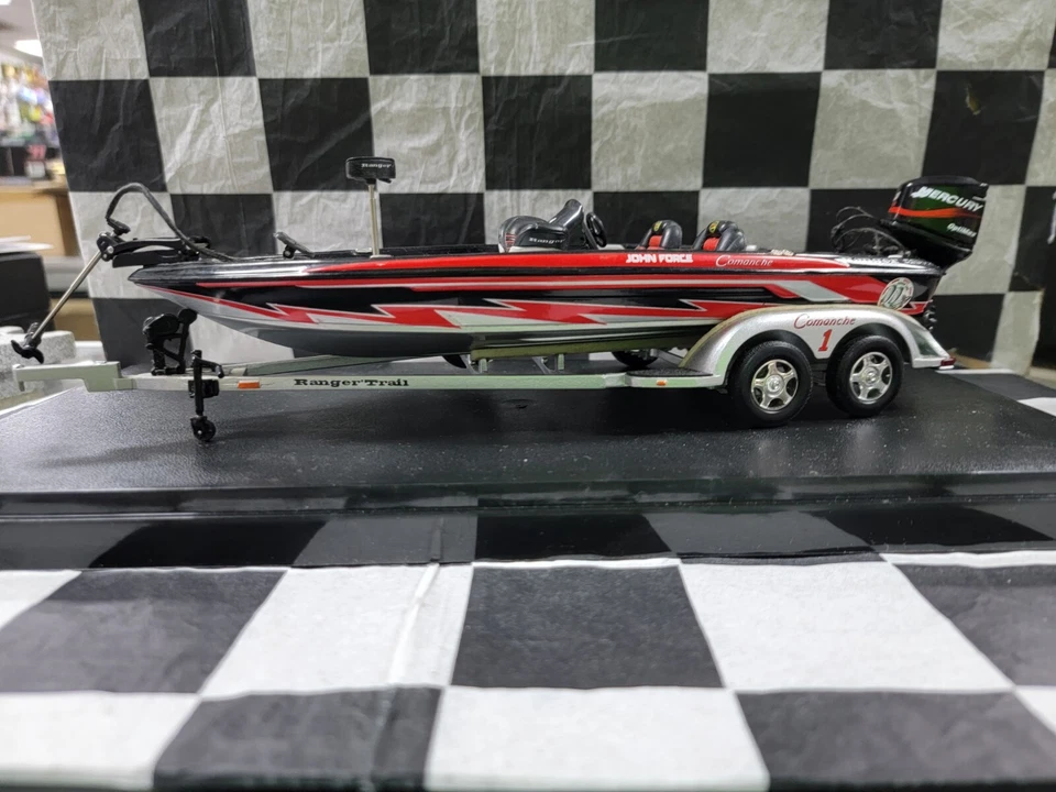 John Force 1/24 2002 Ranger Boat & Trailer 1 of 1644 NHRA Castrol GTX NO BOX - Image 3 of 4