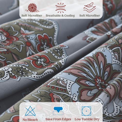 Juego de cama de 3 piezas funda nórdica suave 100 % microfibra - Imagen 86 de 90