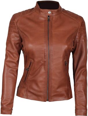 Brand New Genuine Soft Lambskin Leather Jacket For Women's Designer Wear