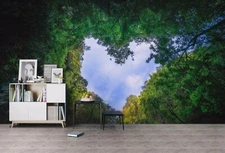 3D Forest Sky Wallpaper Wall Mural Removable Self-adhesive Sticker 641