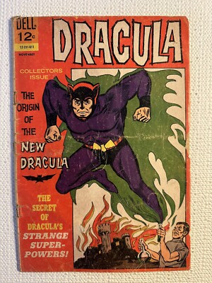 DRACULA # 2 (Dell 1966) 1st issue and origin of Dracula as a superhero