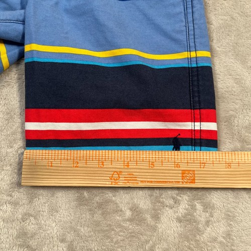 Polo Ralph Lauren Shorts Boys Size 7 Blue Colorful Stripes Chino Drawstring - Picture 7 of 11