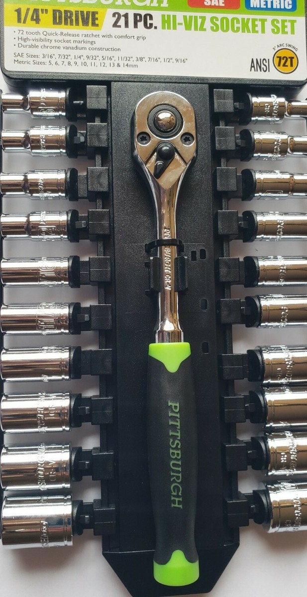 Pittsburgh 21 PC Mini Socket Set | 1/4