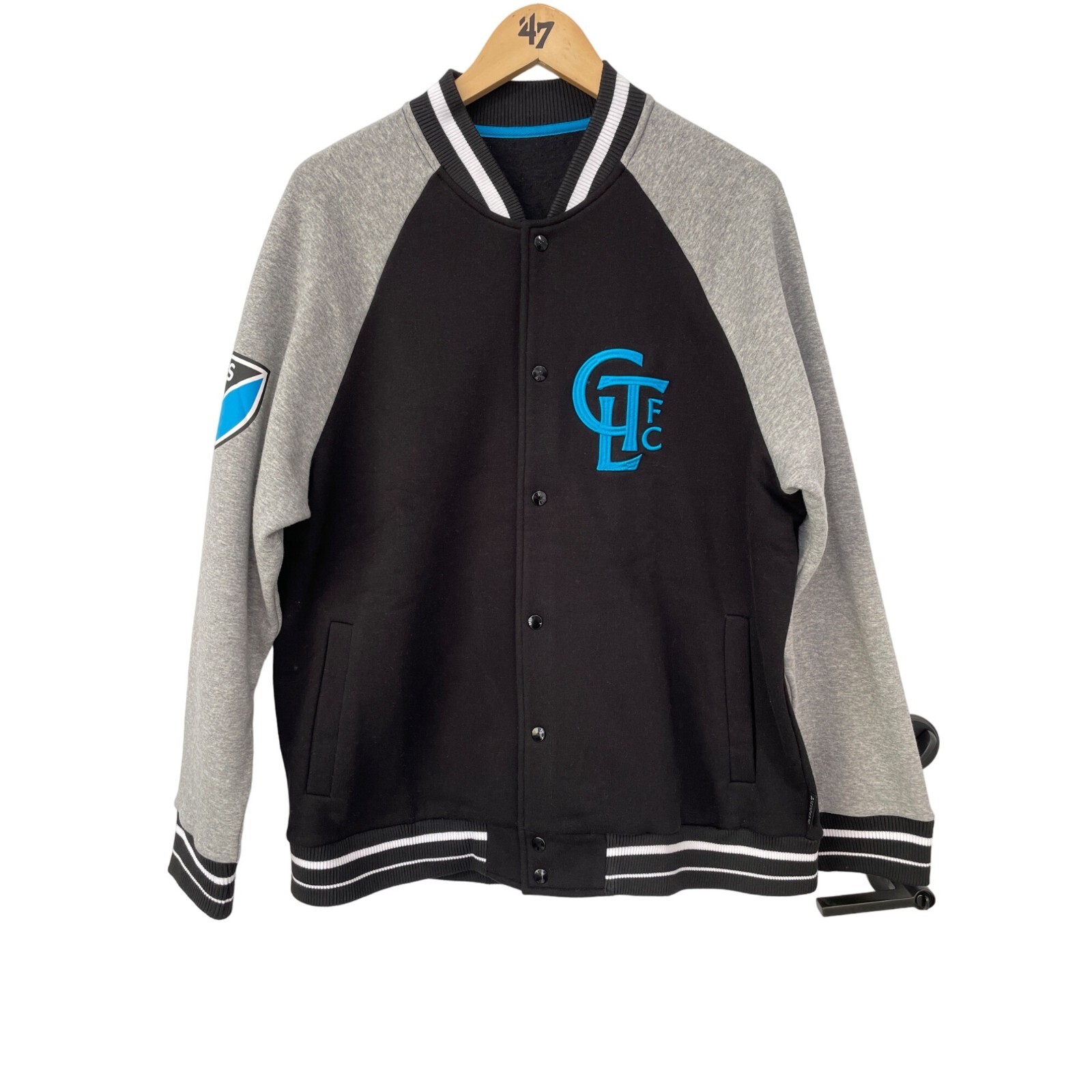 Stadium Essentials Charlotte Football Club Varsity Jacket Black Mens XL Soccer