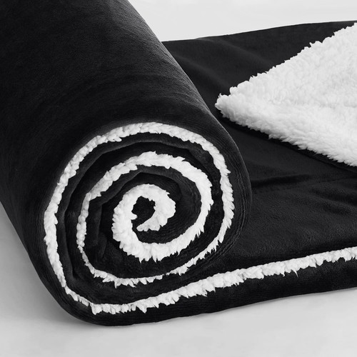 480 GSM Heavy Sherpa Fleece Blanket Soft Warm Sofa Bed Throw Faux Fur Blanket UK - Picture 70 of 132