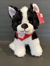 Dog Puppy Plush Toy NWT New w/ Tag Kellytoy Russ Black White