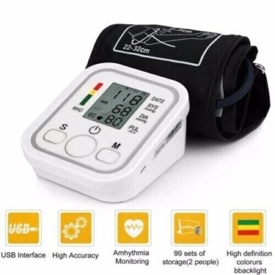 MISURATORE DI PRESSIONE DA BRACCIO AUTOMATICO SFIGMOMANOMETRO ARITMIA