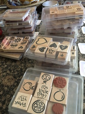 STAMPIN' UP STAMP SETS ~ NEW & USED RETIRED RUBBER WOOD MOUNTED- YOU CHOOSE  D
