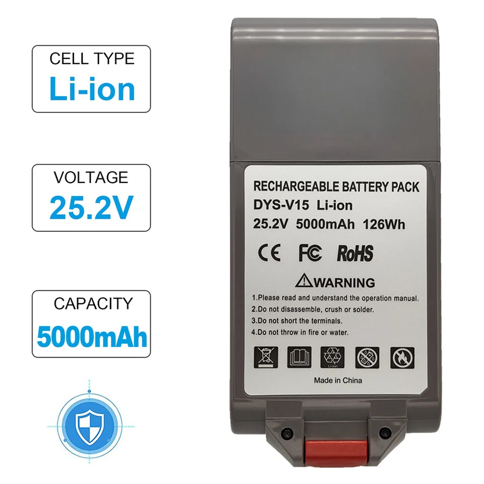 25.2V Battery For Dyson V15 Detect Absolute Extra Total Clean SV22 SV28 SV29 - image 4 of 4