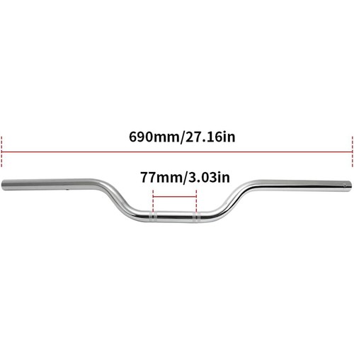 Barras de arrastre cromadas para manillar de motocicleta de 7/8" 22 mm para Kawasaki KLX110 230 300 650 - Imagen 3 de 7