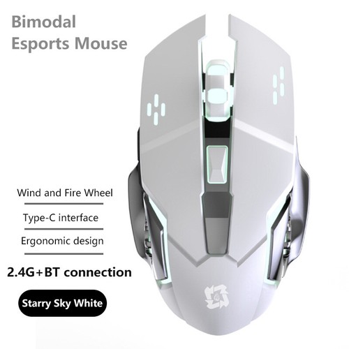E-sports Gaming Mouse Illuminated Wired Wireless Bluetooth Silent Office - Picture 2 of 15