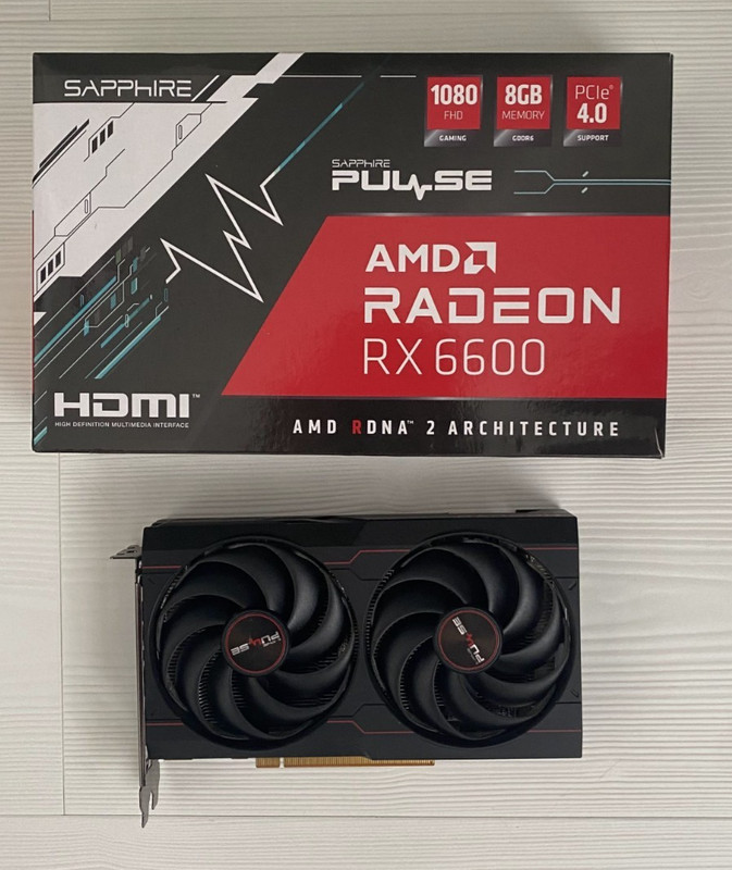 Sapphire Pulse AMD Radeon RX 6600 8GB GDDR6 Gaming Graphics Card Boxed Excellent