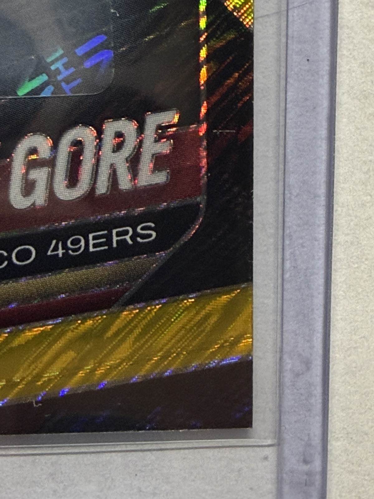 Frank Gore 2025 Panini Prizm Black Auto Gold Shimmer Prizm FOTL /10 49ers KG view 7