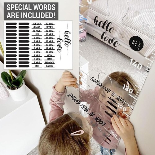 Shatterproof Puzzle Mirror Growth Chart For Kids - Picture 8 of 12