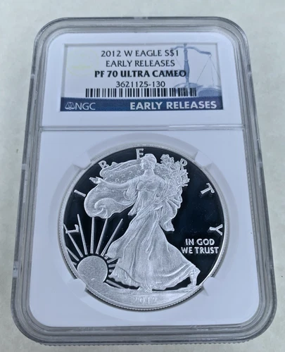 2012-W $1 American Silver Eagle – NGC PF70 Ultra Cameo – Early Releases