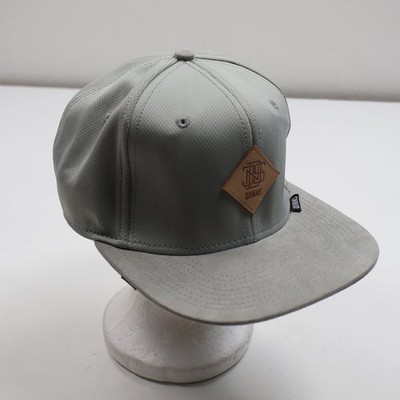 DJINNS Snapback Hat Men's Adjustable One Size Flat Brim Light Grey Polyester