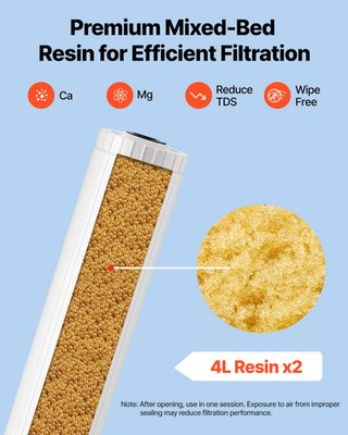 #ad VEVOR 2x 4L Deionized Filter Mixed Bed DI Resin for Spotless Car Wash System $80.99