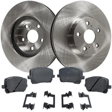 Front Brake Disc Rotor and Pad Kit For 03-08 Toyota Corolla Matrix Pontiac Vibe