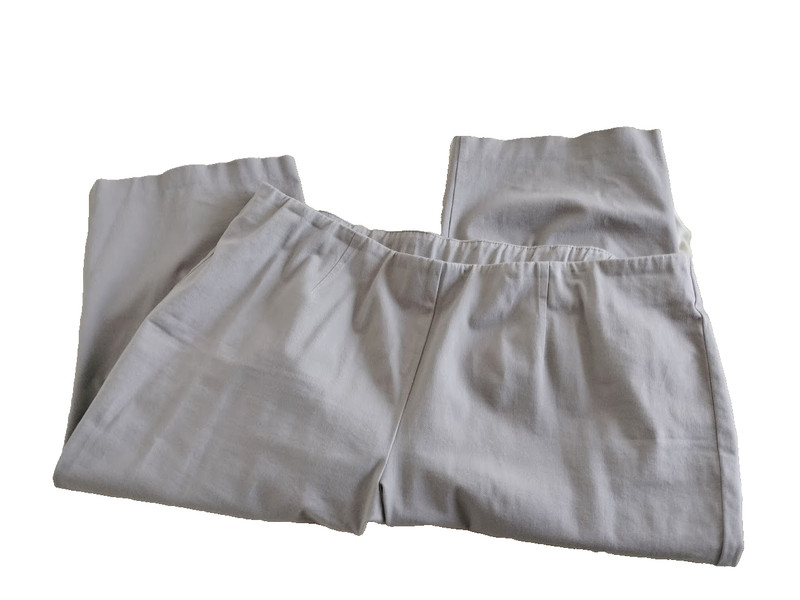 INC International Concepts Beige Taupe Pull On Cotton Spandex Crop Pants - 16W