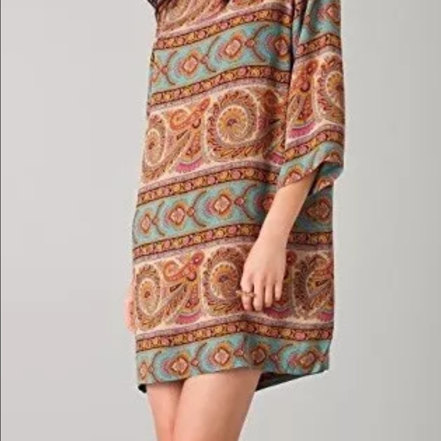 Zimmermann Tender Paisley Mini Dress Size 0 Aus 8 US 4 Small Relaxed Fit Shift
