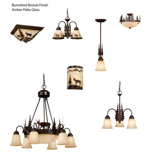 Vaxcel Lighting CH55406BBZ Bryce 9 Light 28-1/2"W Chandelier - Bronze - Picture 2 of 9
