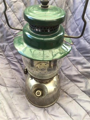 COLEMAN 242B SINGLE MANTLE LANTERN NOT DATED NICKEL PLATED CAMPING LIGHTING