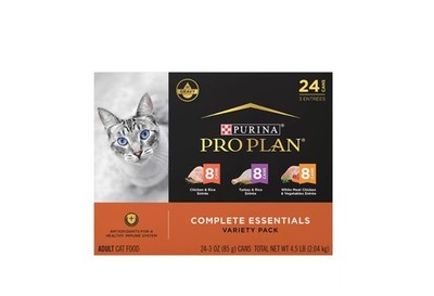 Purina Pro Plan Complete Essentials Adult Wet Cat Food - In Gravy, Variety Pack,