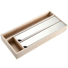 Kesper Bambus 4Fach Folienbox Organizer hellbraun &ndash; K&uuml;chenaufbewahrung
