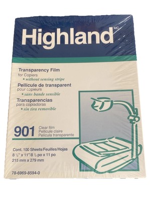 NIP 3M HIGHLAND901 Printer Paper Transparency Film Cont. 100 Sheets