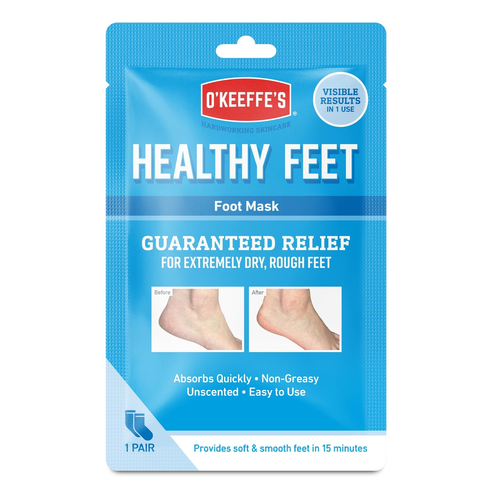 O’Keeffe’s Healthy Feet Foot Mask – Intensive Moisturising Sock Treatment for...