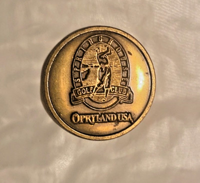 SPRINGHOUSE GOLF CLUB, OPRYLAND, TENNESSEE, USA. 1'' coin style Marker, A Beauty.