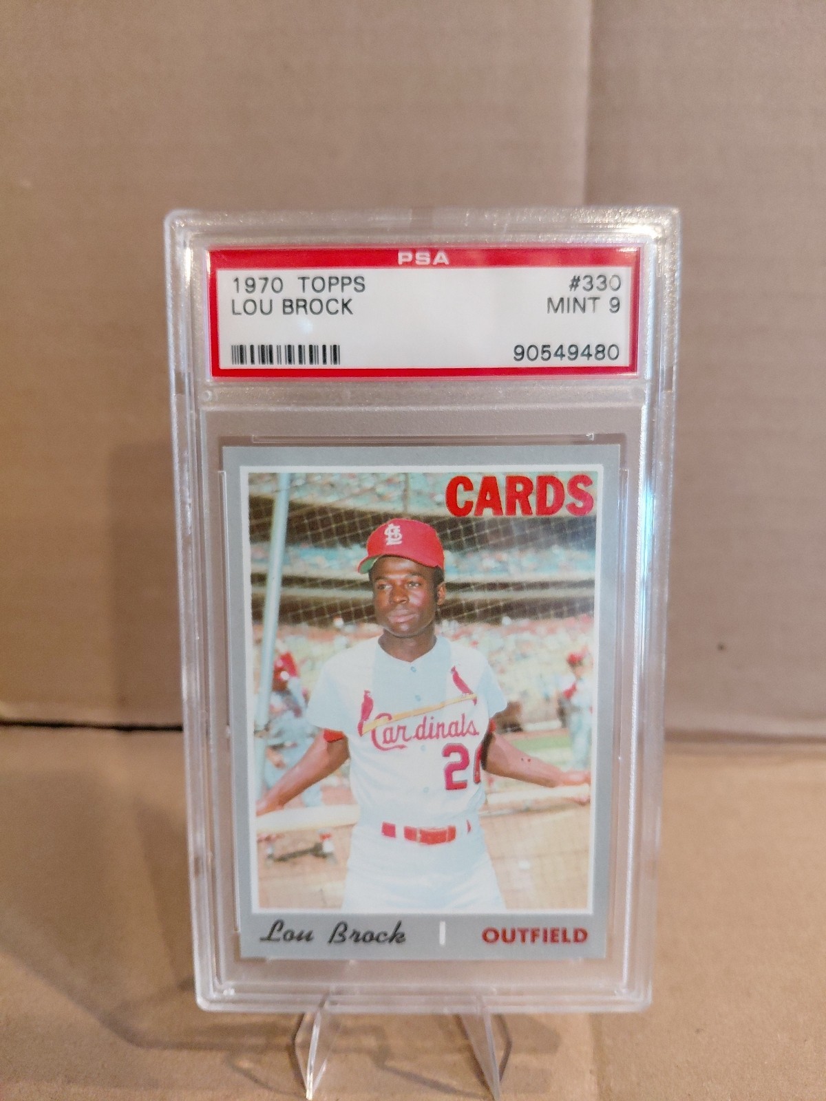 1970 Topps - Lou Brock #330 Topps PSA 9 MINT *St. Louis Cardinals*