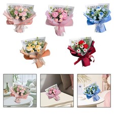 Bouquet di fiori all'uncinetto Bouquet lavorato a maglia per la festa di