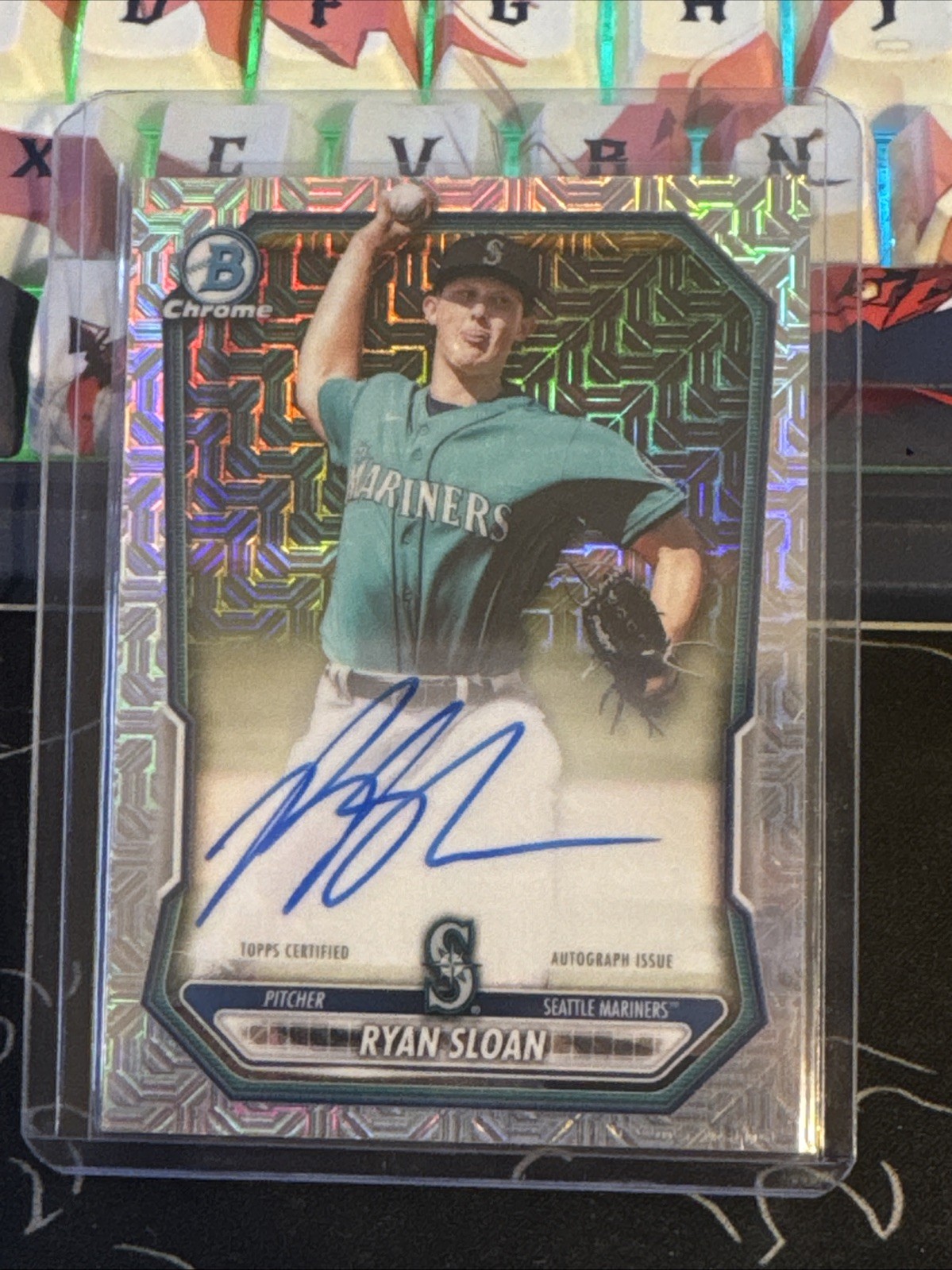 2026 Bowman Chrome Ryan Sloan Mojo Refractor Auto Mariners (RC) #BMA-RS