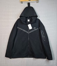 NIKE Tech Fleece Hoodie 2XL Mens Black Full Zip Jacket Windrunner