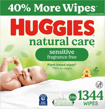 Huggies Natural Care Sensitive Baby Wipes, Unscented, 1344 Total Wipes