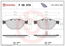 FOR BREMBO P 06 076 HAM PADS. FRONT BMW 5 F10 10-